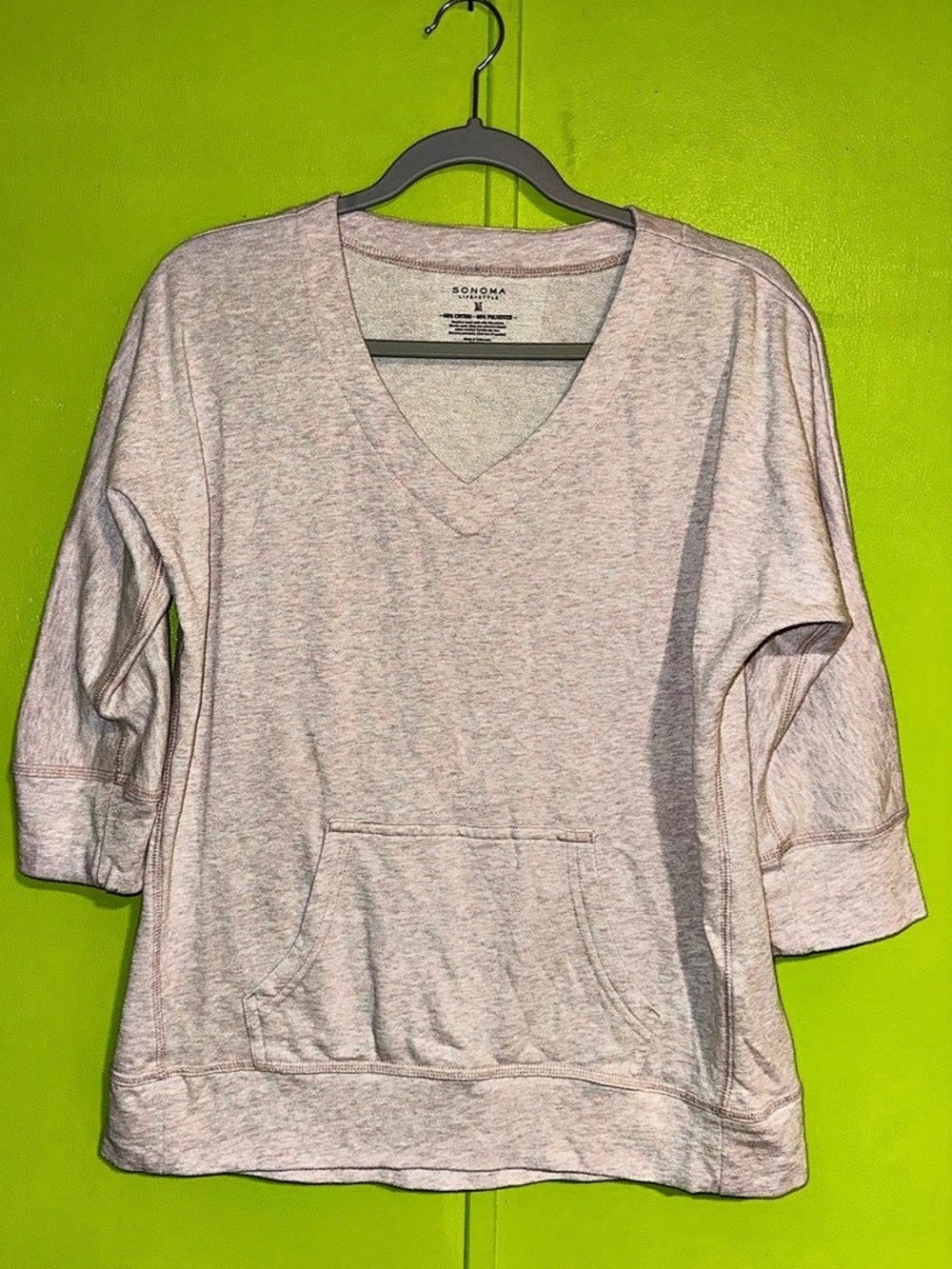 Sonoma V-Neck Tunic Pink Size Medium